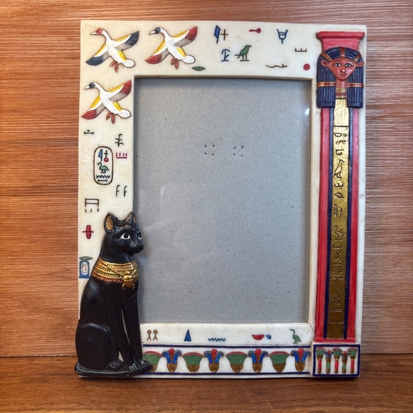 Vintage Egyptian Sphinx Hieroglyphics Picture Frame 2001 Summit Collection 4x6 - Picture 1 of 9